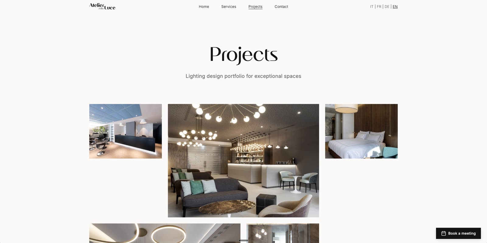 Atelier della Luce — site
