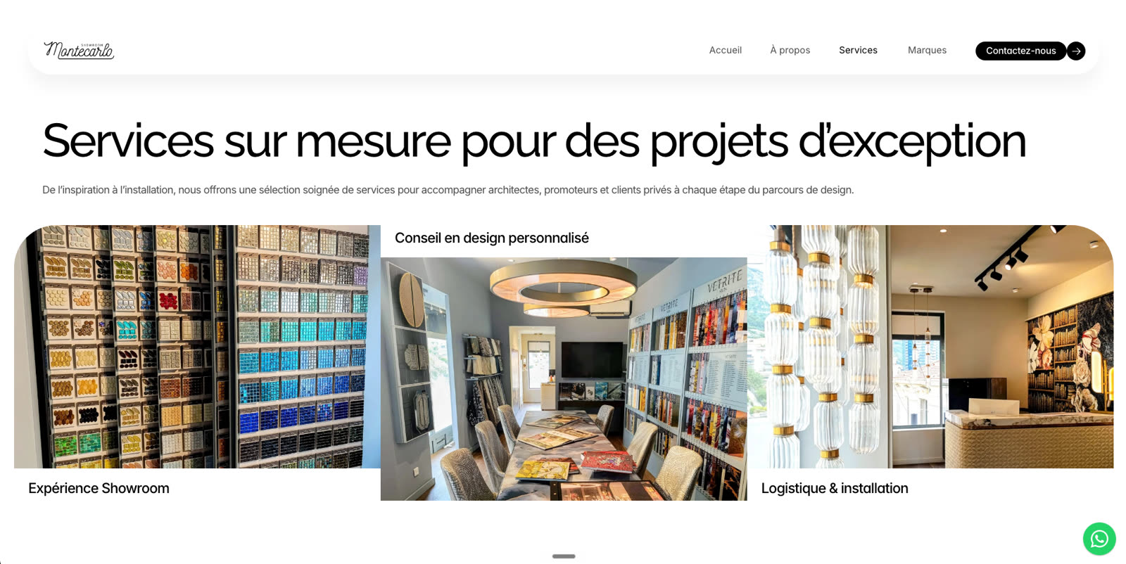 Showroom Montecarlo — site