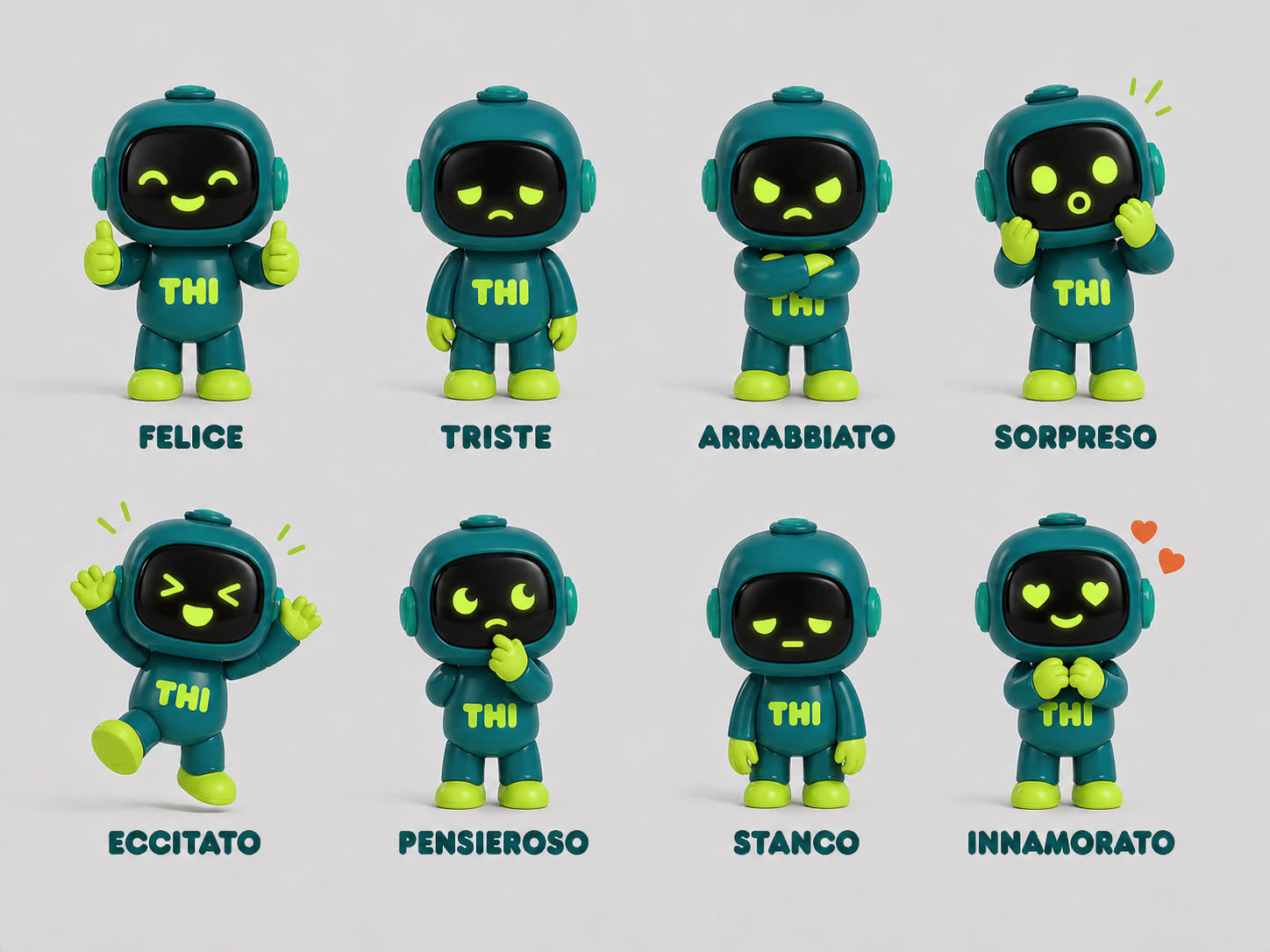 Thi Land — mascot emotions